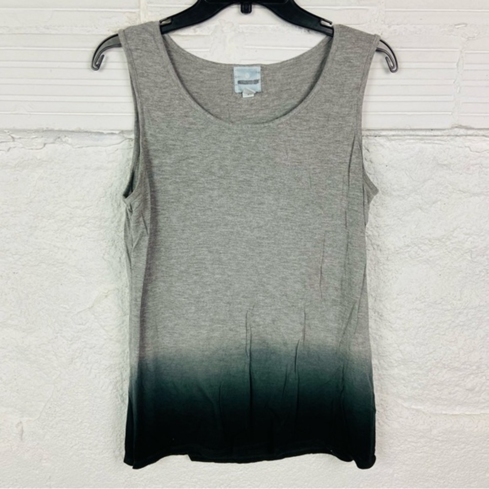 Sunday Gray to Black Ombre stretch Tank Top size medium